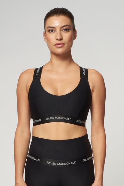 black cross back bra- front 2