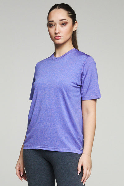 Jersey Training Short Sleeve T-Shirt Purple Marl by TLC Sport