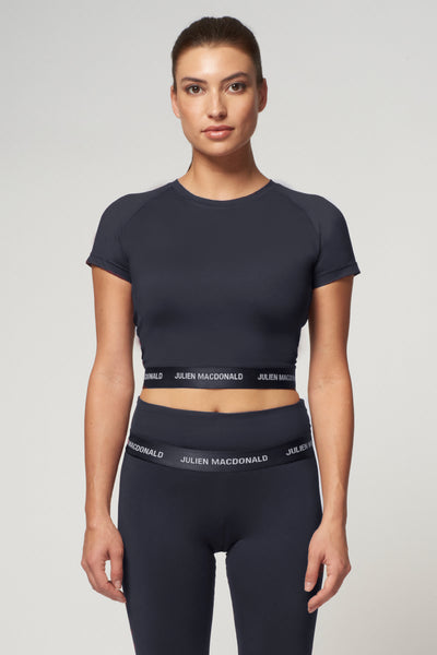 black tshirt- 3/4 front