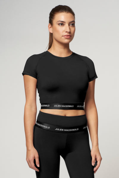 St Tropez Cropped Tee Black