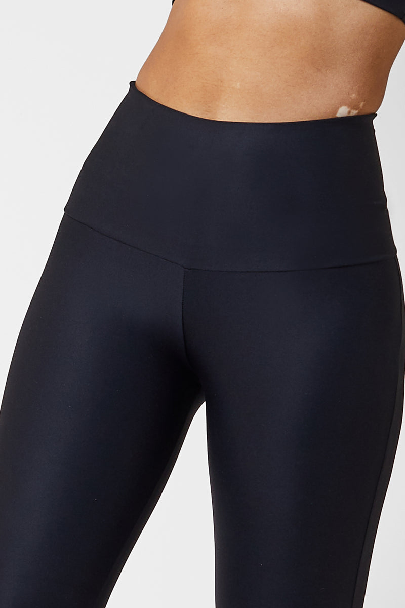 Extra Strong Compression Running Capri with Tummy Control Black by TLC Sport