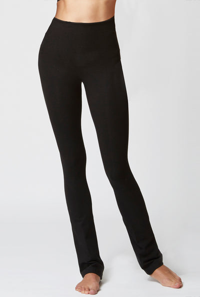 Extra Strong Compression Slim Fit Bootleg with Standard Tummy Control Black by TLC Sport