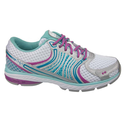 Women's Ryka Kora Running Trainers White-Aqua-Blue-Mauve by TLC Sport