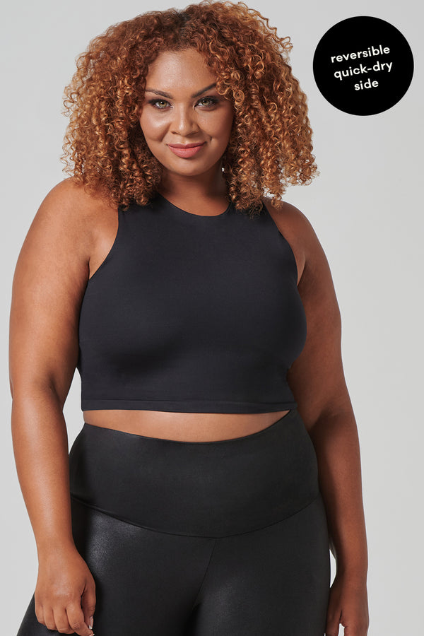 Reversible Crop Top Black