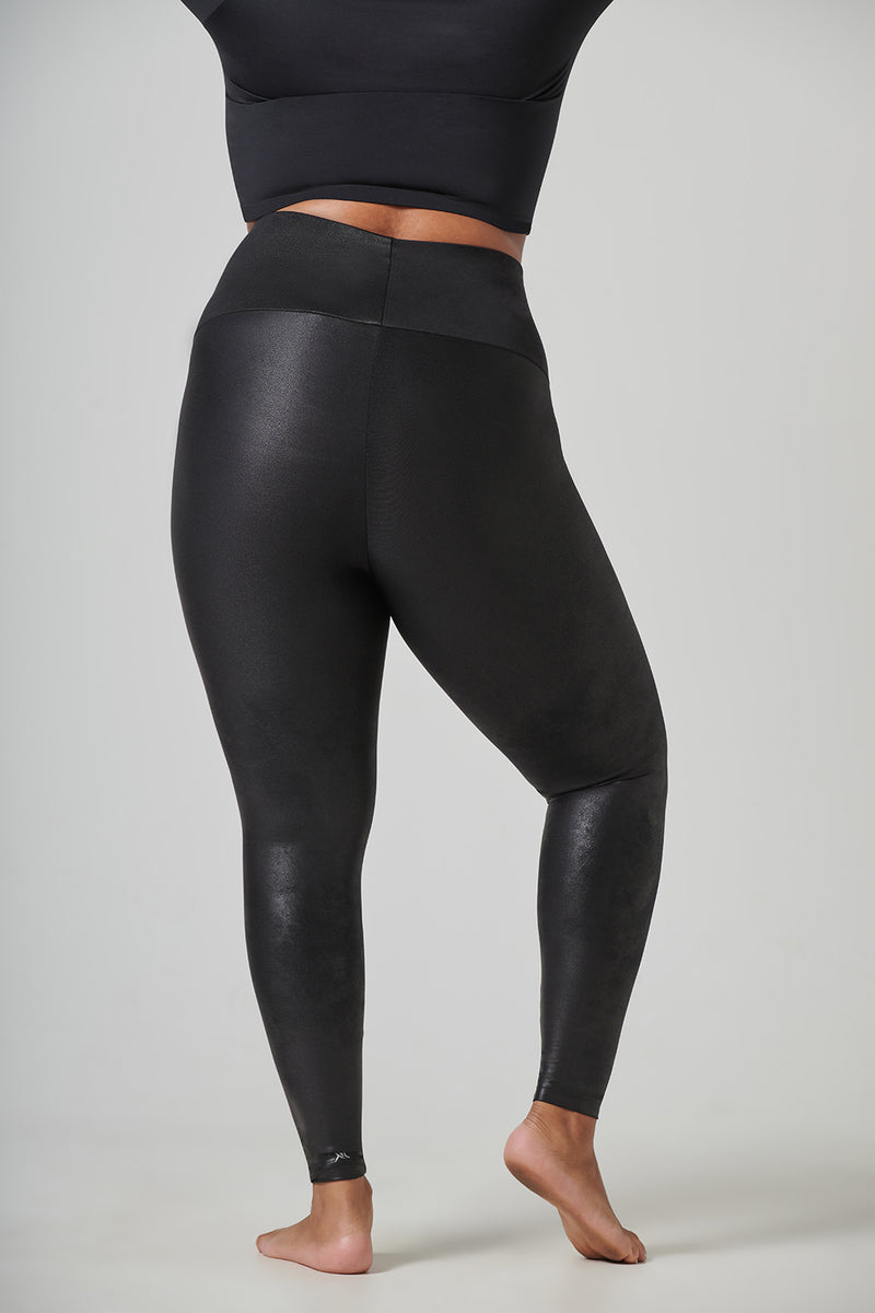 Strong Compression Tummy Control Faux Leather Leggings