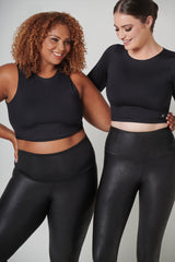 Strong Compression Tummy Control Faux Leather Leggings