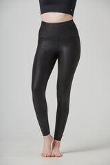 Strong Compression Tummy Control Faux Leather Leggings