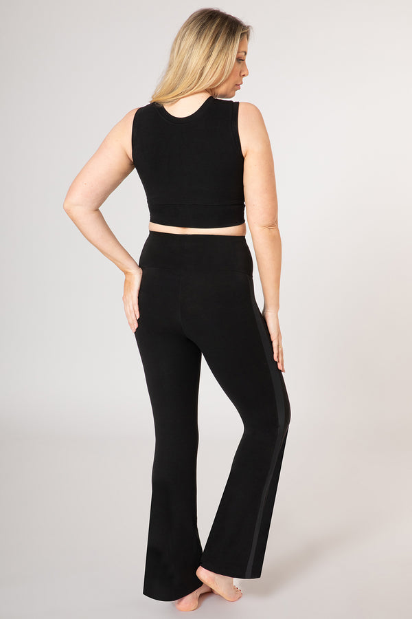 Body Sculpt Tummy Control Side Panel Bootcut Black