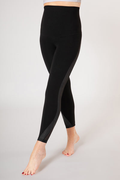 Body Sculpt Tummy Control High Waist Panel Leggings Black