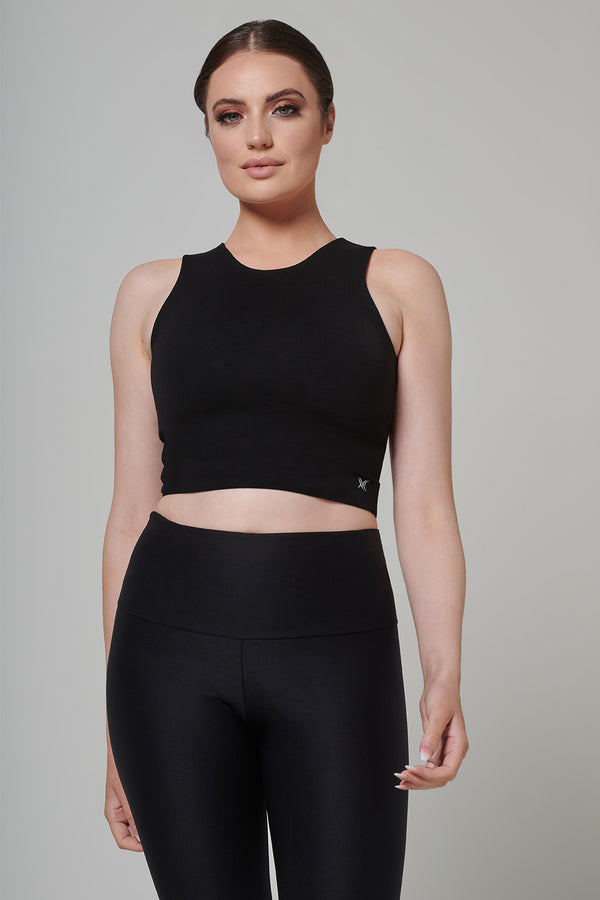 Reversible Crop Top Black