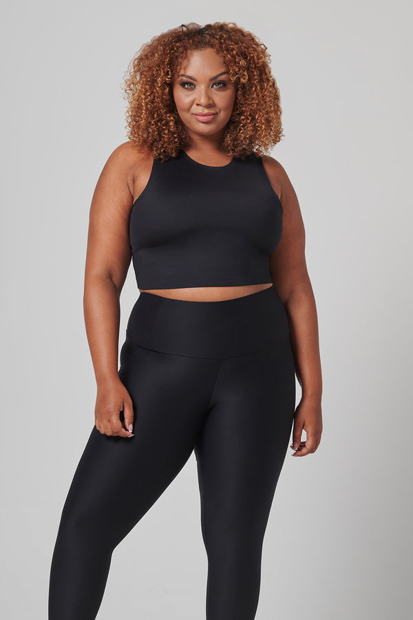 Reversible Crop Top Black/Wine