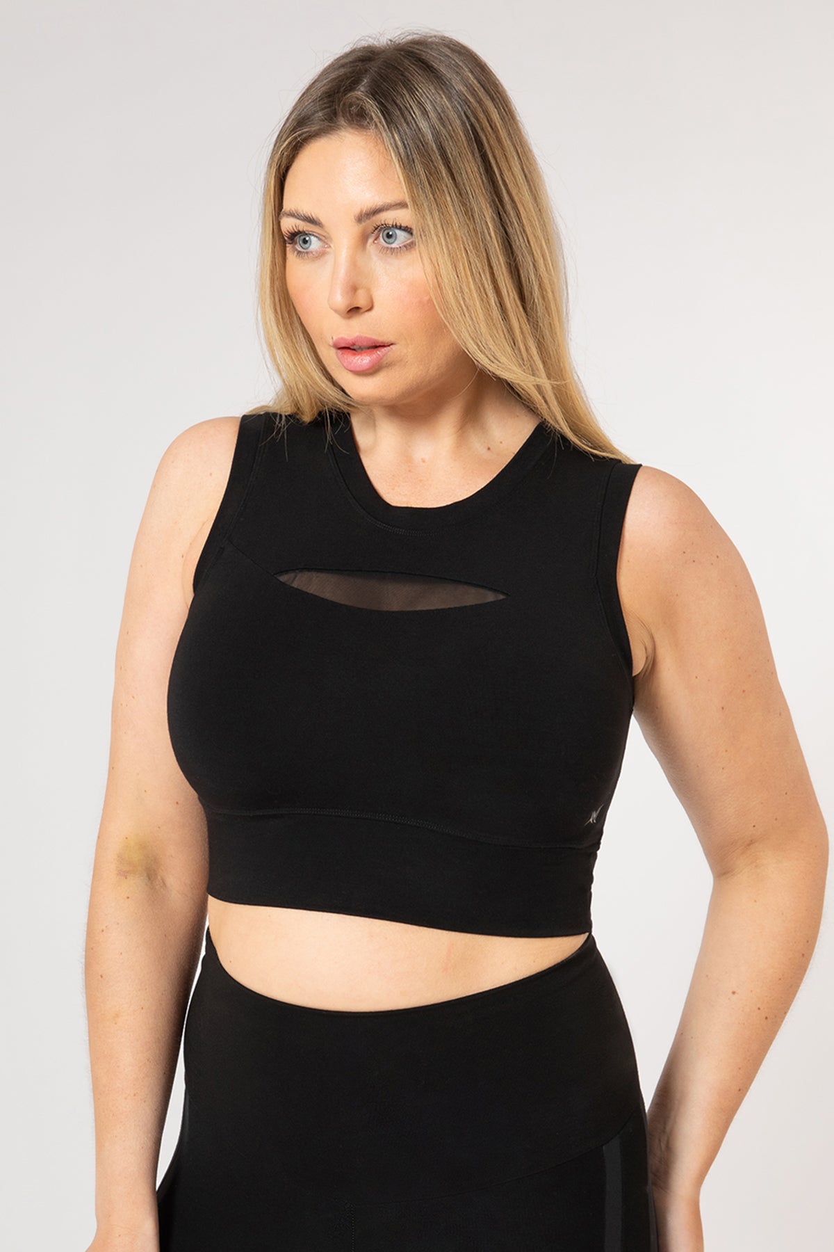 Reversible Slash High Neck Sports Bra