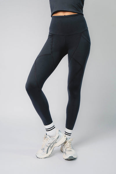 Extra Strong Compression Running Leggings with Pockets Slate