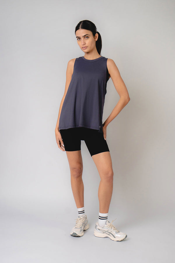 Training Loose T-Back Tank Slate