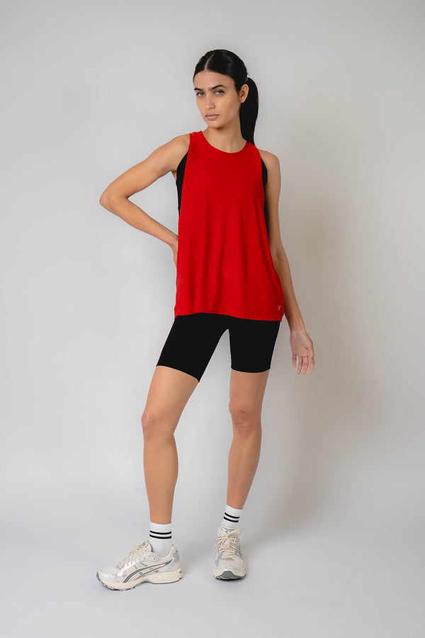 Training Loose T-Back Tank Red