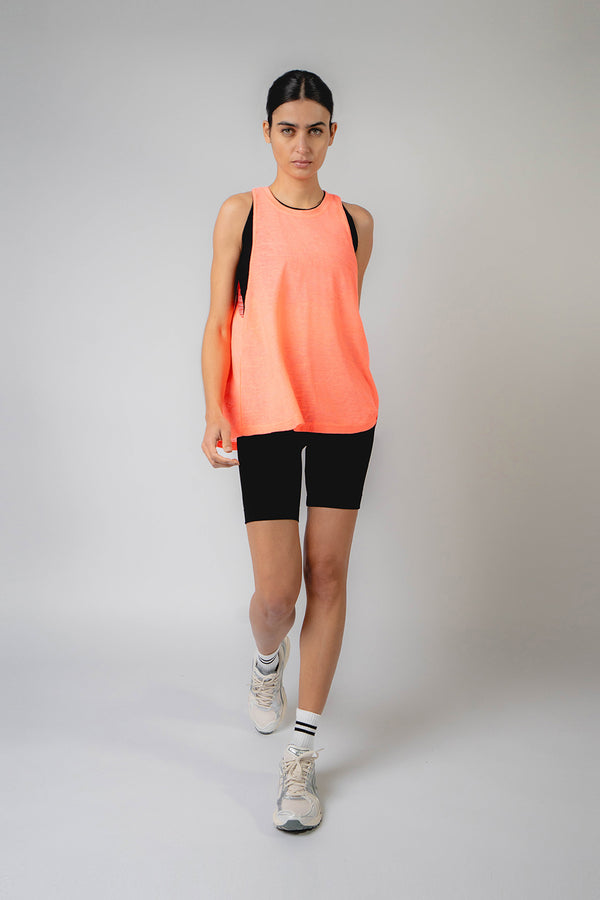 Training Loose T-Back Tank Lightweight Coral