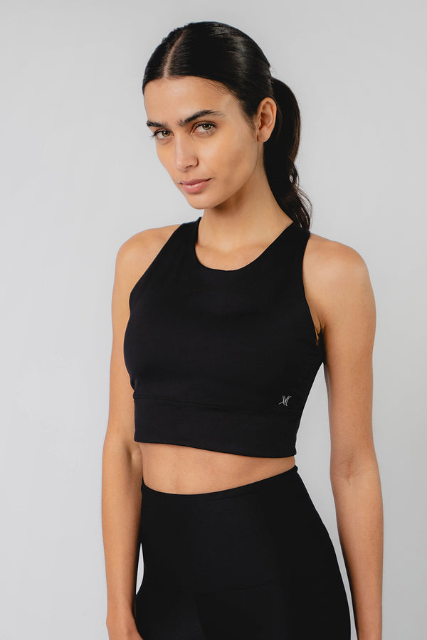 Reversible T-Back Bra Black