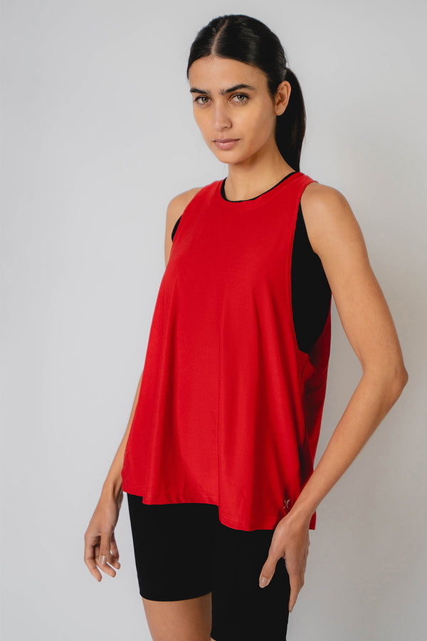 Training Loose T-Back Tank Red