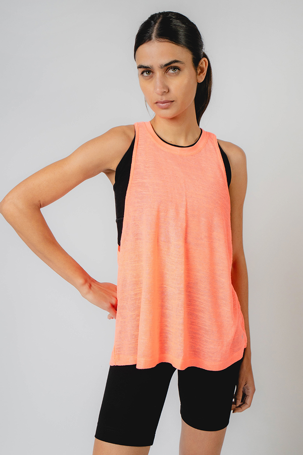Training Loose T-Back Tank Lightweight Coral