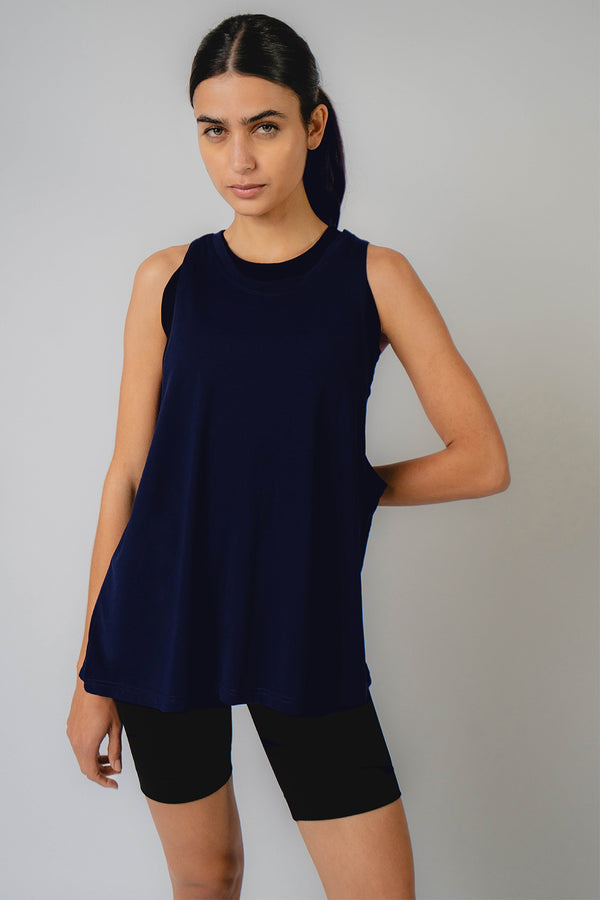 Training Loose T-Back Tank Navy
