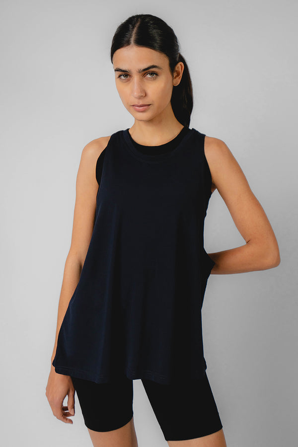 Training Loose T-Back Tank Black