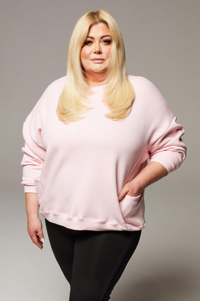 Oversized Sweatshirt with Pockets Pink
