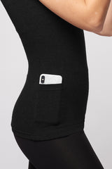 Reversible Cami with Pocket Black by TLC Sport