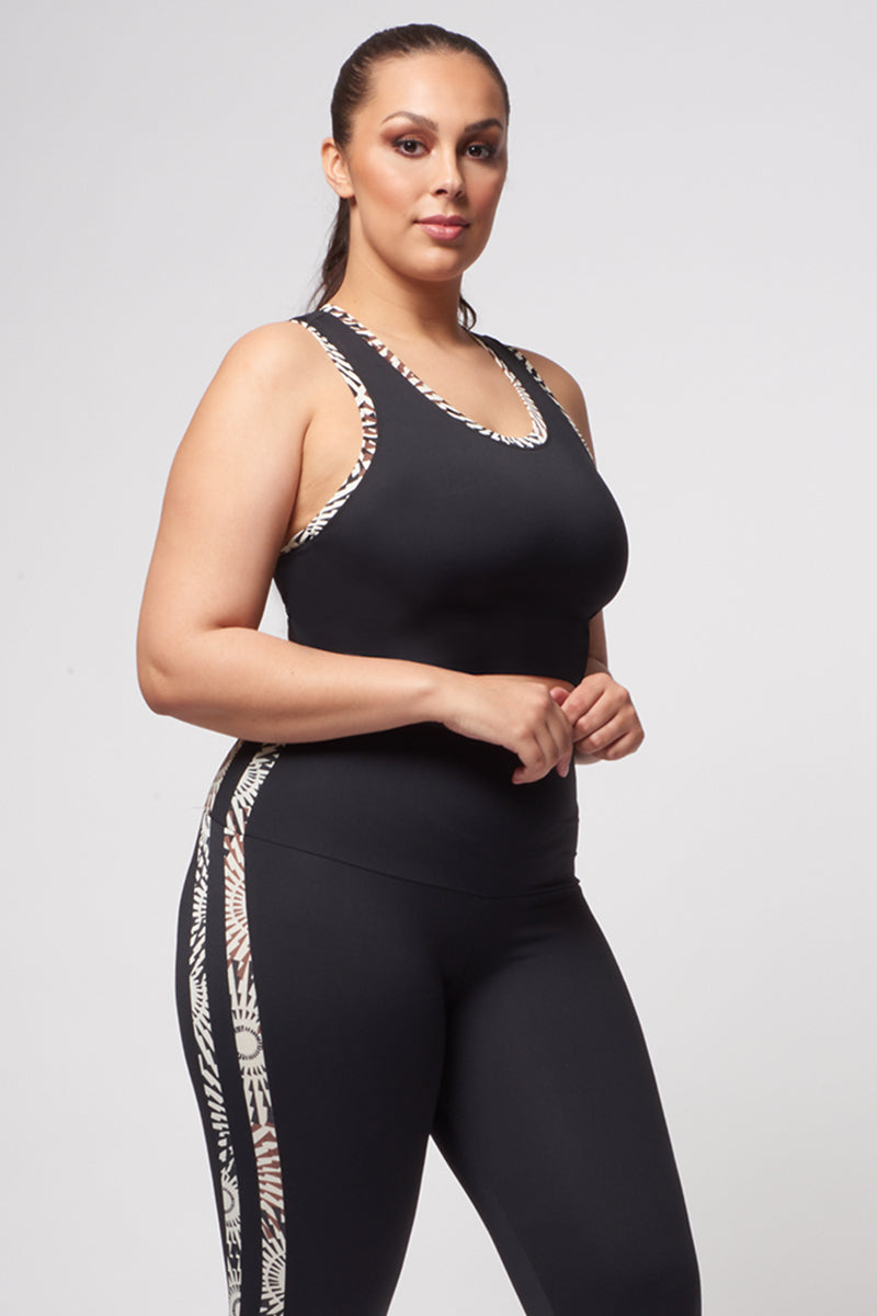 Cropped Tank Swirl Trim