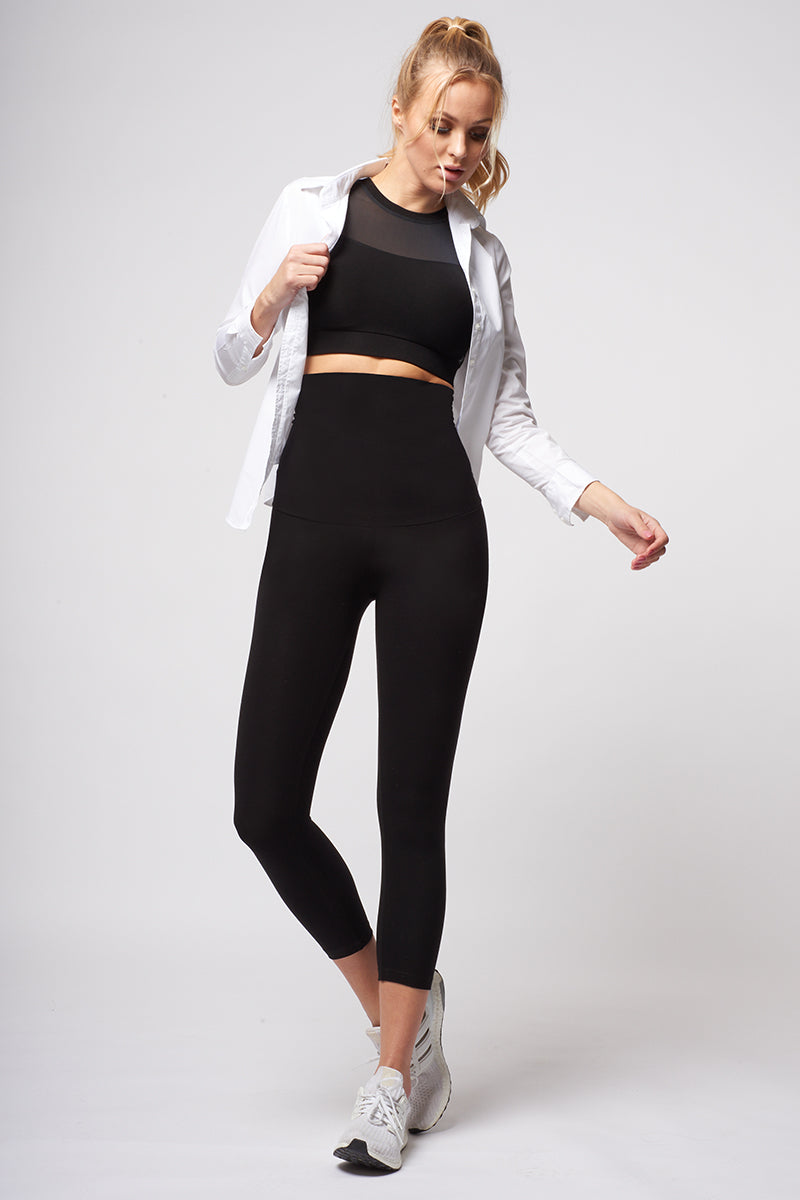 High Waisted Cropped Leggings Tummy Control Leggings TLC Sport