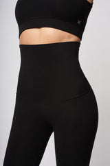 Lightweight Strong Compression Bootleg with High Tummy Control Black by TLC Sport