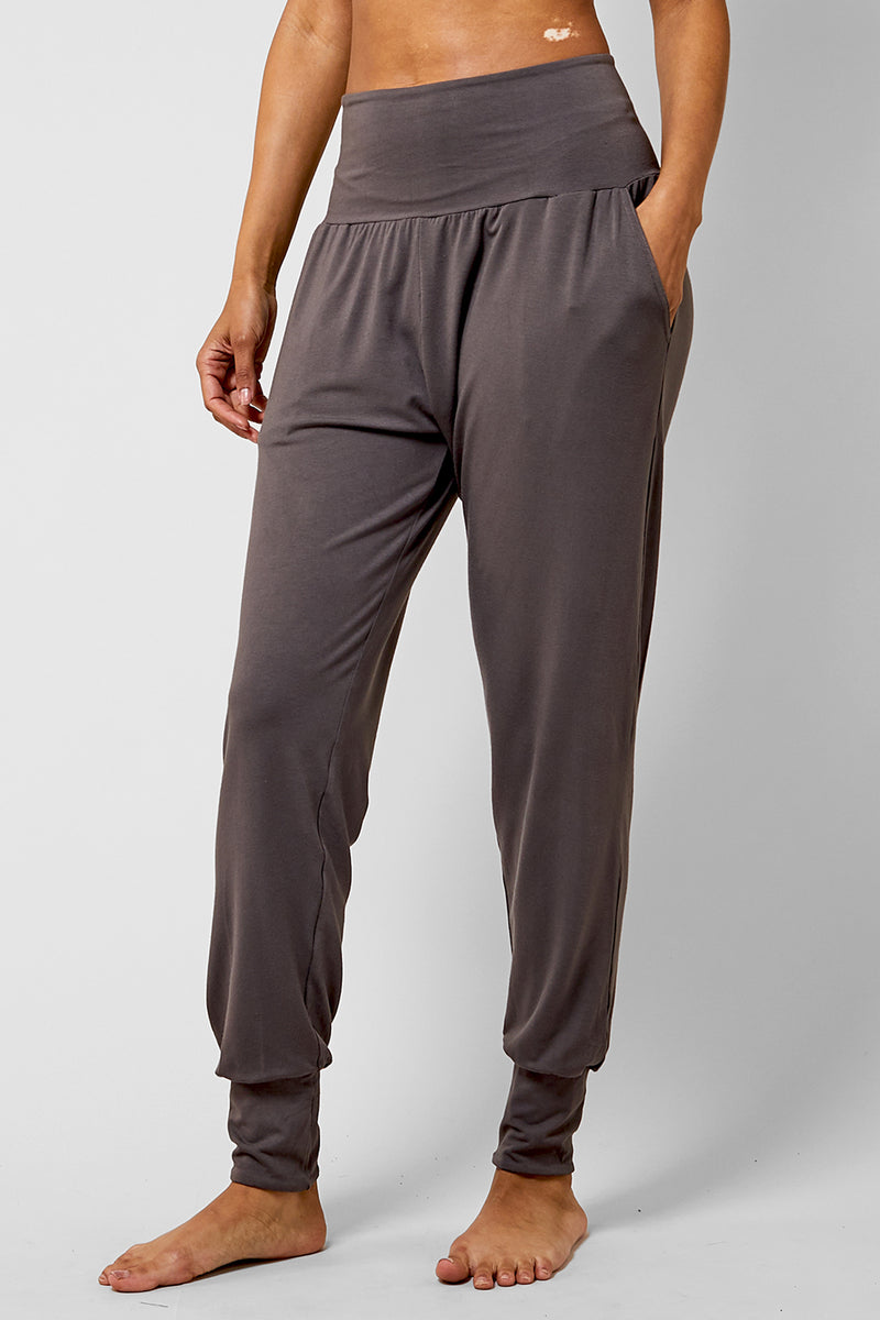 Plus Size Women Loose Harem Yoga Pants Long Side Slit Summer Wide Leg  Trousers | eBay
