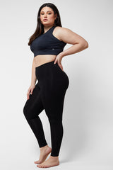 Extra Strong Compression Outer-Thigh Slimming Leggings Black by TLC Sport