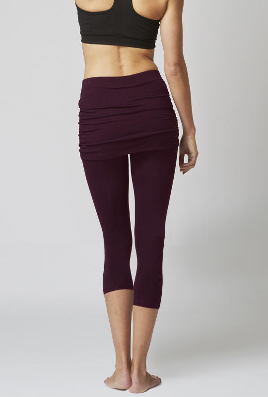 Gathered Skirt Cropped Leggings