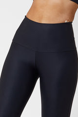 Extra Strong Compression Curve Running Leggings with Waisted Tummy Control Black by TLC Sport