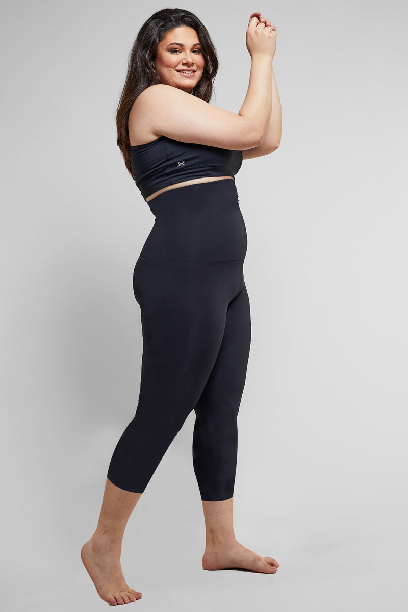 Extra Strong Compression High Waisted Running Cropped Leggings