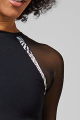 Reversible Raglan Mesh Long Sleeve Yoga Top Swirl by TLC Sport