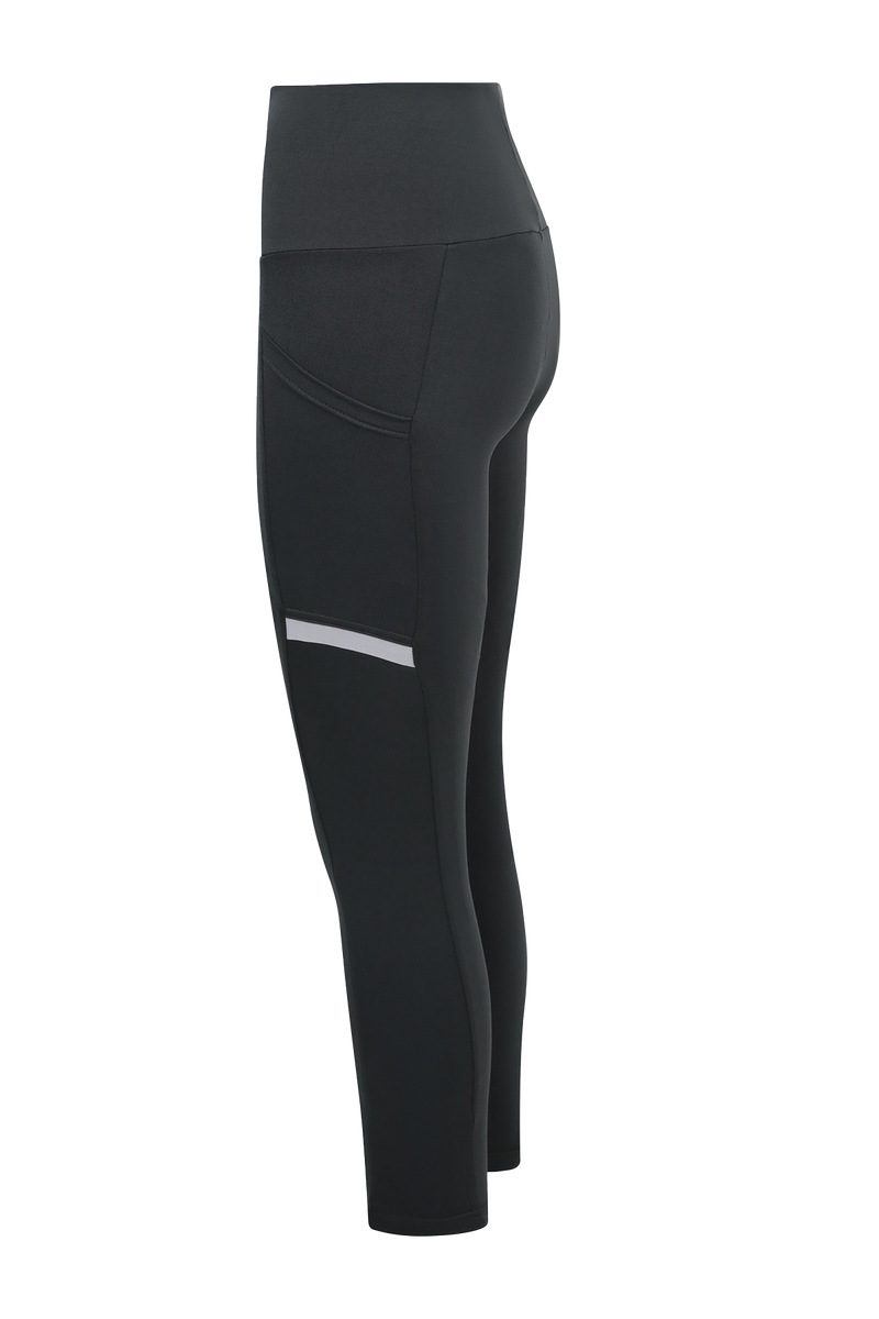 Reflective Side Pocket Leggings with Thermal Brushed Fabric by TLC Sport