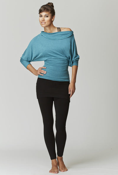 Reversible Long Sleeve Upside-Down Top Teal by TLC Sport