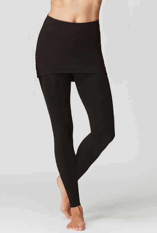 Medium Compression Waisted Leggings Straight Skirt