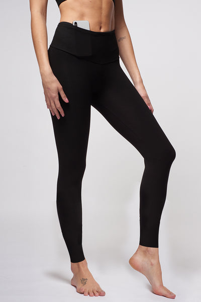 Extra Strong Compression Leggings with Figure Firming Black by TLC Sport