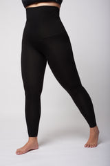 Extra Strong Compression Leggings with High Tummy Control Black by TLC Sport