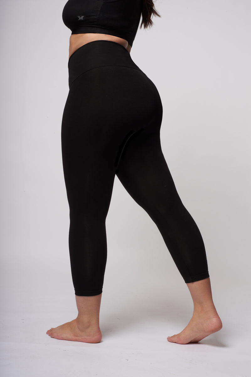 Extra Strong Compression Curve Leggings with Waisted Tummy Control Bla– TLC  Sport