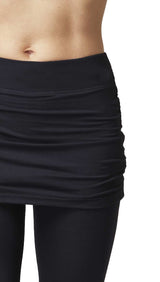 Extra Strong Compression Leggings with Gathered Skirt by TLC Sport