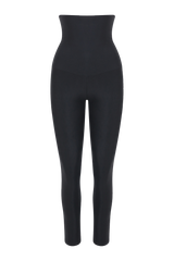 Extra Strong Compression Tummy Control High Waisted Sport Leggings Black by TLC Sport