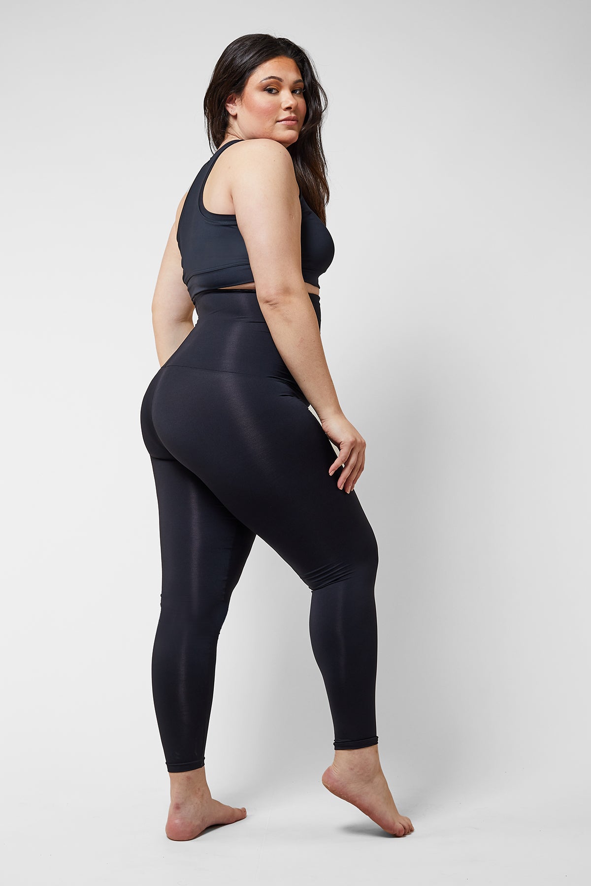 Tummy Control High Waisted Leggings Black Gym Leggings TLC Sport