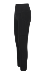Extra Strong Compression Outer-Thigh Slimming Waisted Leggings Black by TLC Sport
