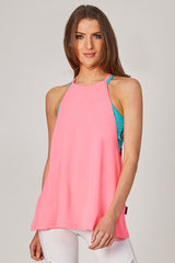 Gym Vest with A-Line Loose Fit Pink by TLC Sport