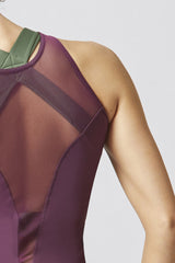 Reversible High Low Mesh Inset Workout Vest Purple by TLC Sport
