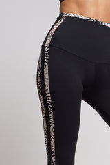 Medium Compression 7/8 Leggings with Swirl Inset by TLC Sport