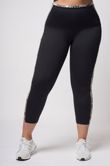 Medium Compression 7/8 Leggings with Swirl Inset by TLC Sport